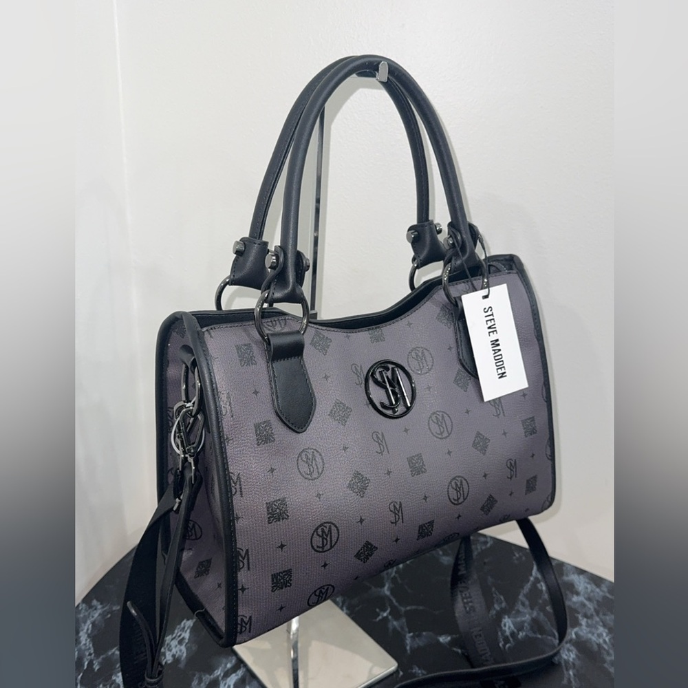 Steve Madden Black and Gray Shoulder Crossbody Bag NWT - Picture 7 of 14
